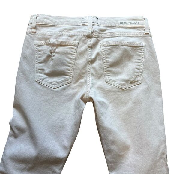 Revolve Current/Elliott The Stiletto Tattered Dusty Pink Destroy Jeans - Picture 8 of 11